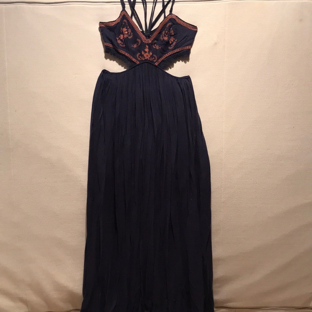 Dance&Marvel Maxi Dress, With Embroidered Bodice Gem
